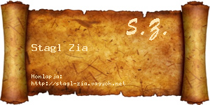 Stagl Zia névjegykártya